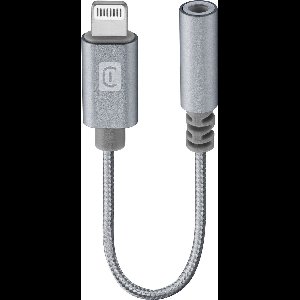 Cellularline 8018080342387 audio kabel 0,01 m Lightning 3.5mm Grijs