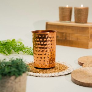 Puur Koperen Beker Gehamerd - 300 ml