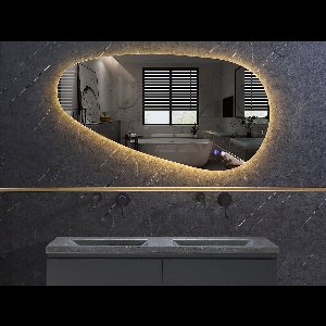 Mawialux LED Badkamerspiegel - 120x75cm - Asymmetrisch - Verlichting - Verwarming - Darla