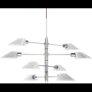 Hanglamp Soeur Sourire - blinkend wit - 8x60w E27