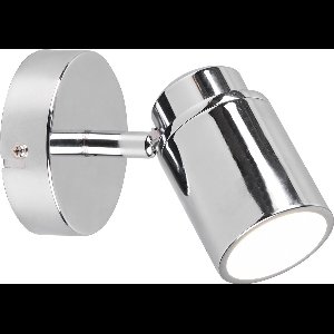LED Wandspot - Trion Artion - GU10 Fitting - Spatwaterdicht IP44 - Rond - Mat Chroom - Aluminium