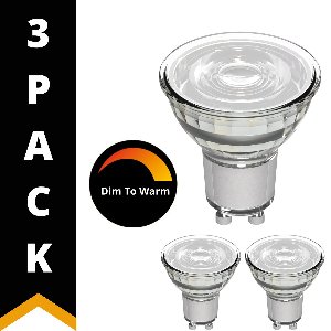 DimToWarm LED GU10 Spotjes - Dimbaar naar extra warm wit - 3W 50W - MR16 - 3 Spots - Ledlamp