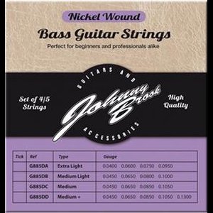 Set van 4 Nickel Wound Basgitaar Snaren - Gauge Extra Light