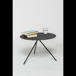 Lourens Fisher Mom Bijzettafel - Zwart - Metaal - ∅50x35 cm