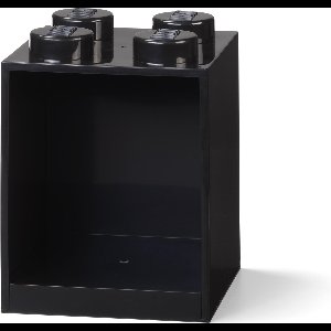 Lego - Wandschap Brick 4 - Polypropyleen - Zwart