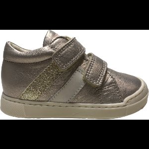 Falcotto - Gazer - Mt 20- Velcro bumper lederen sneakers - goud roze