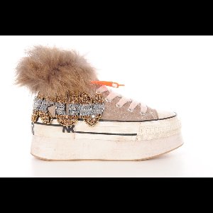 NAN-KU damessneakers yakutat canvas taupe