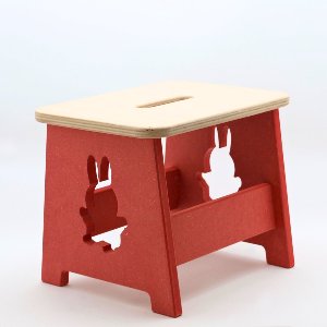 Houten kruk voor kinderen - Kinderkruk - Opstapje - Rood - Nijntje