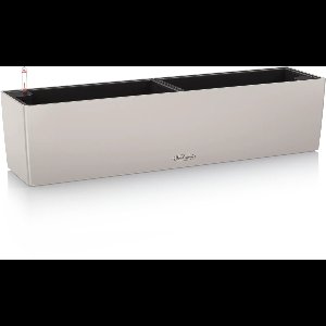 LECHUZA BALCONERA Color 80 - Plantenbak - met uitneembare binnenbak - met bewateringssysteem - ALL-IN-ONE set met LECHUZA-PON - zandbruin