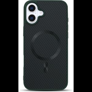 Magnetic Magsafe Carbon Phone Case - iPhone 16 - Groen