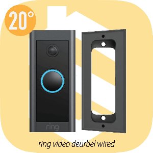 SmarThuis - Hoekbeugel geschikt voor Ring Video Deurbel Wired - hoekbeugel van 22 graden - inclusief montage materiaal - sterk en milieubewust