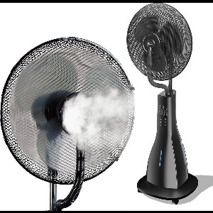 Progenion® Ventilator Met Waternevel - Rotatie en Afstandsbediening - Mist - Water - Waaier - Black edition