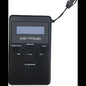 Bluetoolz® - BT-C6 CE- Handige compacte oplaadbare Portable DAB+ Radio met FM en inclusief set oortjes en draagkoord, ca. 15 uur speeltijd