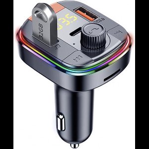 DrPhone Bluetooth BC31 - FM Transmitter - Carkit - Autolader USB-C - Snellader - Handsfree Bellen - Autoradio - Auto Accessoires - Zwart