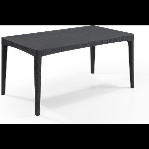 ALLIBERT JARDIN Tafel 6 personen Girona Wucker rond grafiet