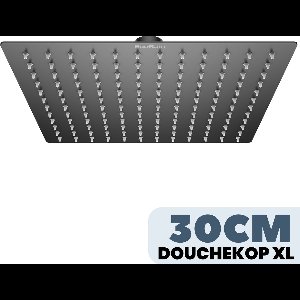 EcoRain© 30% Waterbesparende Regendouchekop Tyler 30 CM Vierkant - Hoge Druk - Universele Aansluiting - Anti-kalk Douchekop - 2 jaar garantie - Zwart