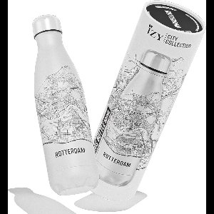 IZY Drinkfles - Rotterdam - Inclusief donatie - Waterfles - Thermosbeker - RVS - 12 uur lang warm - 500 ml
