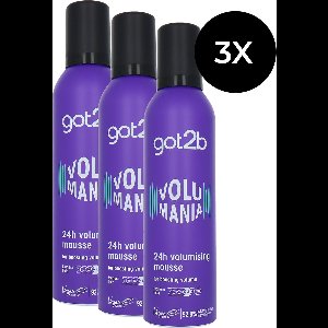 Schwarzkopf Got2b Volumaniac Volumising Mousse - 3 x 250 ml
