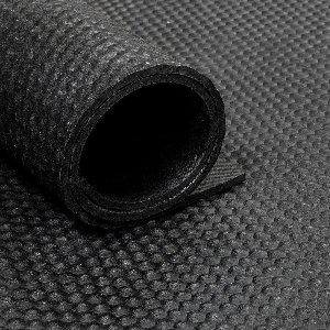 Rubbermat op rol Hamerslag 8mm breedte 200 cm - Per stekkende meter