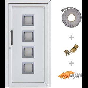 vidaXL - Voordeur - 98x190 - cm - wit