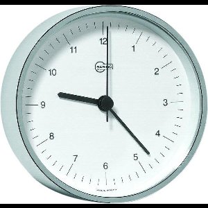 Barigo 615.1 klok - chroom - messing vernikkeld -  Ø 8,5 cm