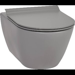 Ben Segno Hangtoilet - Xtra Glaze+ Free Flush - Beton Grijs - WC Pot - Toiletpot - Hangend Toilet - Excl. Toiletbril
