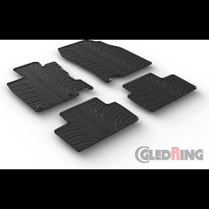 Gledring Rubbermatten passend voor Renault Kadjar 6/2015- (T profiel 4-delig + montageclips)