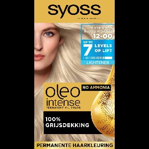 SYOSS Oleo Intense 12-00 - Haarverf - Permanente Haarkleuring - Zilverblond - Langdurige Kleur - Professionele Grijsdekking - Zonder Ammoniak - 1 stuk