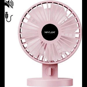 Ninzer Mini Ventilator USB - Stille Mini USB-Ventilator - Tafelventilator & Bureau Ventilator - Compact, Stil & Krachtig - Roze