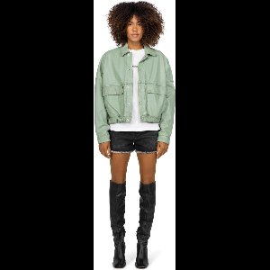 Goosecraft leren jas zomer GC Daisies jacket minty green maat m