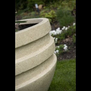 Betonnen bloembak rond Vesta XL (80x60 cm) Cream | Voor buiten én binnen!