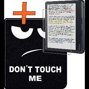 Hoesje Geschikt voor Kobo Libra Colour Hoes Book Case - Hoes Geschikt voor Kobo Libra Colour Hoesje Book Cover Met Screenprotector - Don't Touch Me