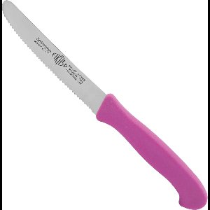 Eikaso Solingen Ontbijtmes – Gekarteld Lemmet 11 cm – Roze – Voor Kaas en Worst