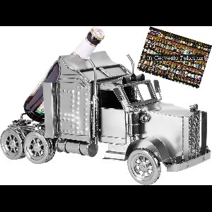 BRUBAKER Bier flessenhouder truck metalen sculptuur XXL cadeau met cadeaukaart