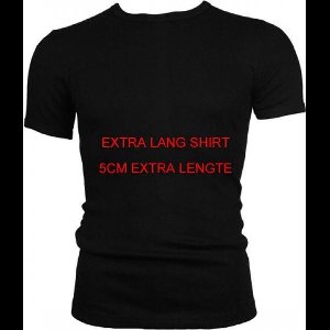 Beeren Heren T-Shirt Extra lang - Zwart - maat XXL