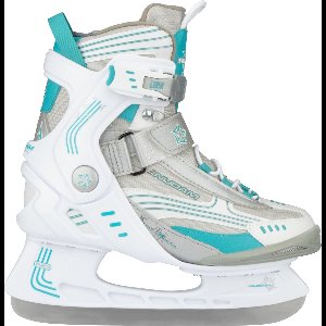 Nijdam IJshockeyschaats - Semi-Softboot - Wit/Grijs/Blauw - Maat 43