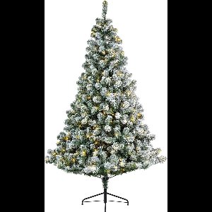 Everlands Imperial Pine Kunstkerstboom - 210 cm hoog - Met sneeuw – 380 LED lampjes