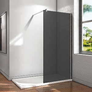 vrijstaande inloopdouche 140x200cm,douchescherm,10mm rookglas,veiligdheidsglas met explosie bestendige folie,nano easyclean antikalk