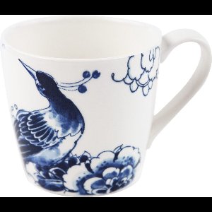 Grote mok - Royal Delft - mok 300 ml - Delfts blauw - peacock - theemok groot - koffiemok XL - cadeau voor vrouw