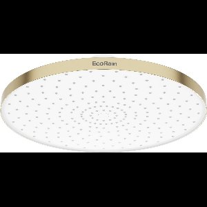 EcoRain© 30% Waterbesparende Regendouchekop Matt 25 CM Rond - Hoge Druk - Universele Aansluiting - Anti-kalk Douchekop - 2 jaar garantie - Geborsteld Goud