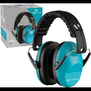 Vanderfields Gehoorbescherming Kinderen - Gehoorbeschermers Kinderen - Oorkappen Kinderen - 3-16 jaar - 26 dB - Licht Blauw - V-Star