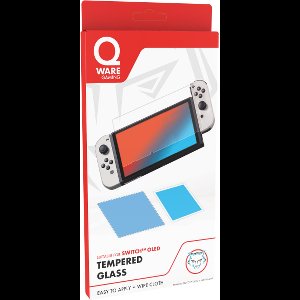 Qware Gaming - Tempered Glass - geschikt voor Nintendo Switch OLED - Screenprotector - Gehard Glas - Transparant