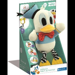 Baby Clementoni Donald Duck - Knuffel met Geluiden - Rammelaar - Baby Speelgoed met Geluid - Interactieve Knuffel - Vanaf 6 maanden