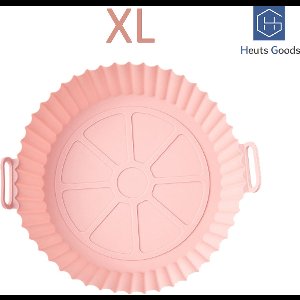 Heuts Goods - LUXE Airfryer Siliconen Bakje Roze - Heteluchtfriteuseaccessoires - Airfryer accesoires - 20CM - Roze