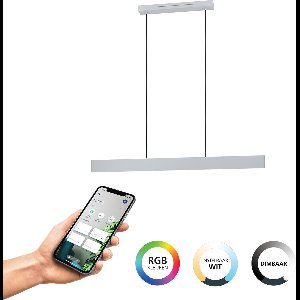 EGLO connect.z Andreas-Z Hanglamp - 117 cm - Grijs|Wit - Instelbaar RGB & wit licht - Dimbaar - Zigbee