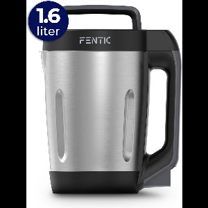 Fentic Soepmaker – 1.6L – 5 Programma’s – LED Display – Blender – 900W – RVS/Zwart