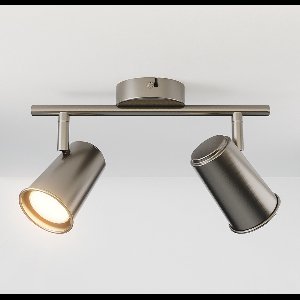HOFTRONIC - Riga LED Plafondspot 2 Lichts GU10 2700K Warm wit - RVS - Spotje - Opbouwspot L274mm - Modern - Plafondlamp Woonkamer, Slaapkamer, Gang, Keuken