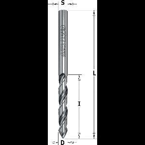 VHM spiraalboor 60°, Ø3,5 x 27 / 55 mm. S=Ø3,5 - RECHTS