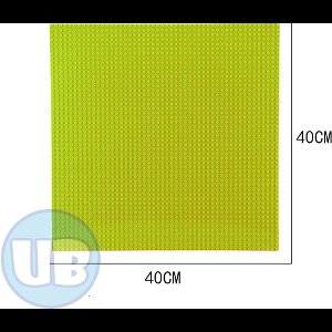 Uniblocks Classic grote bouwplaat lichtgroen - 40 x 40 cm | City | combineer met Lego bouwplaten | grondplaten 50x50 noppen | wegen | wegplaat | stad | Geschikt voor LEGO bouwplaten bouwplaat wegplaat