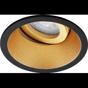 Premium Inbouwspot Warmglow Fedde Zwart/Goud Verdiepte ronde spot Philips Warm Glow Met Philips LED